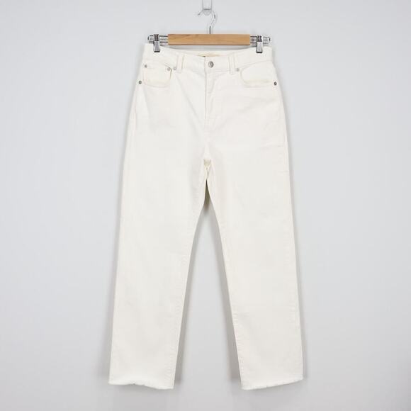 Madewell The '90s Straight Crop Jean Tile White Size 26 - Picture 2 of 11